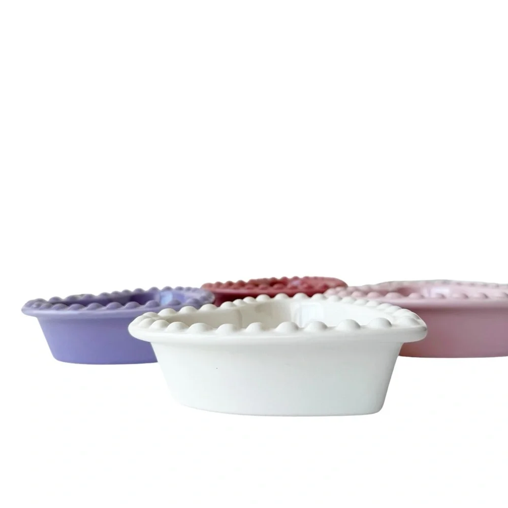 Williams Sonoma Beaded Heart Ramekins - Set of 4